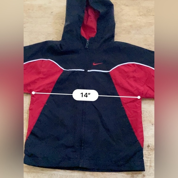 Vintage Nike Boys’ Sz 4 Red/Black Hooded Windbreaker Track Suit - Picture 7 of 17